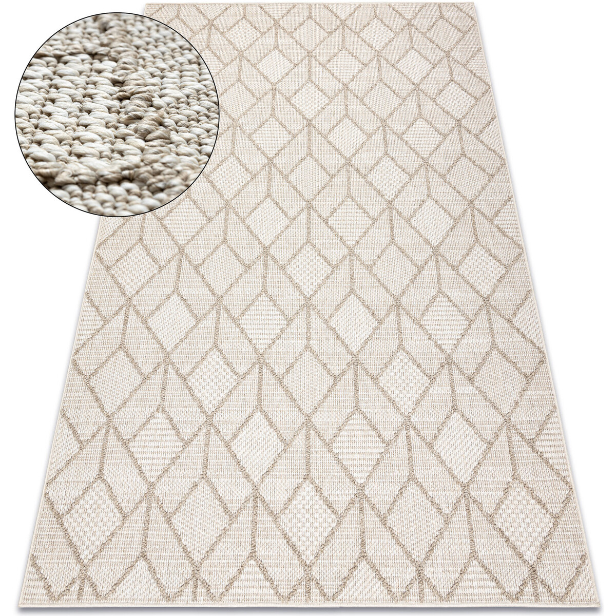 Rugsx  Koberec JERSEY 19231 béžový - geometrická stru 140x190 cm  Béžová