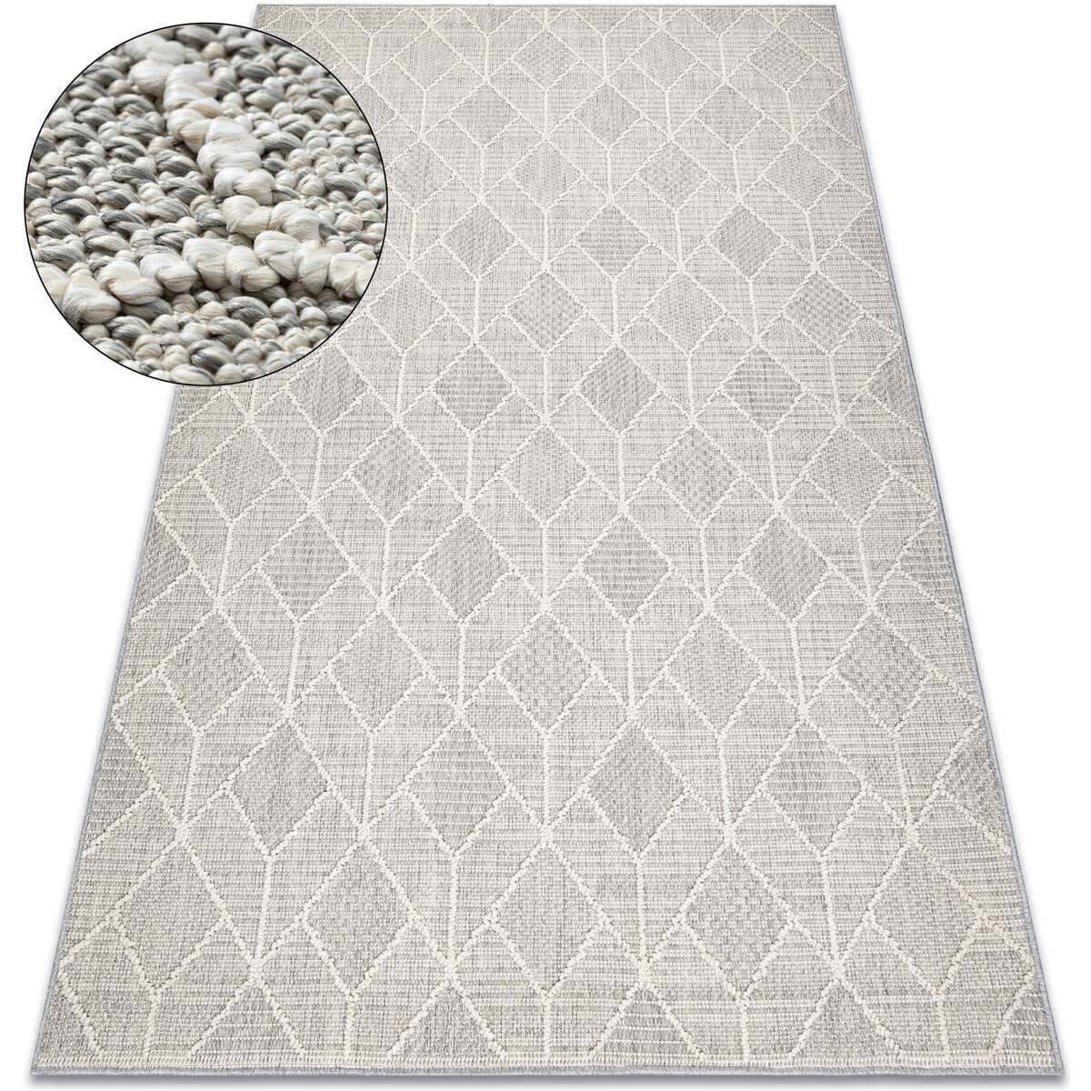 Rugsx  Koberec JERSEY 19231 šedý - geometrická struktu 160x220 cm  Šedá