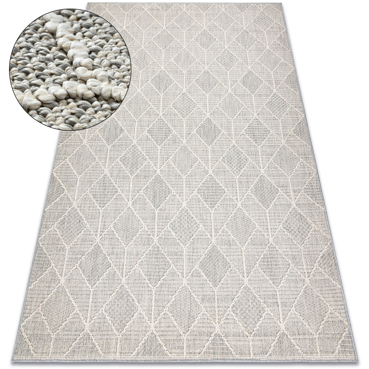 Rugsx  Koberec JERSEY 19231 šedý - geometrická struktu 240x330 cm  Šedá