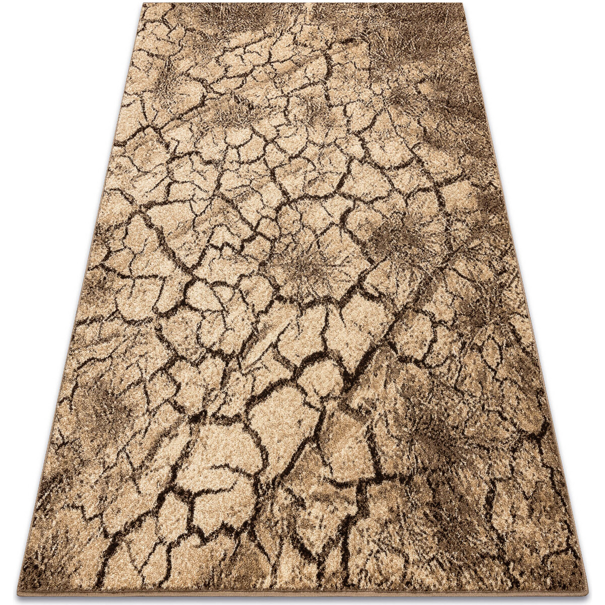 Rugsx  Koberec KARMEL Terra popraskaná zem ořechová 160x220 cm  Hnědá