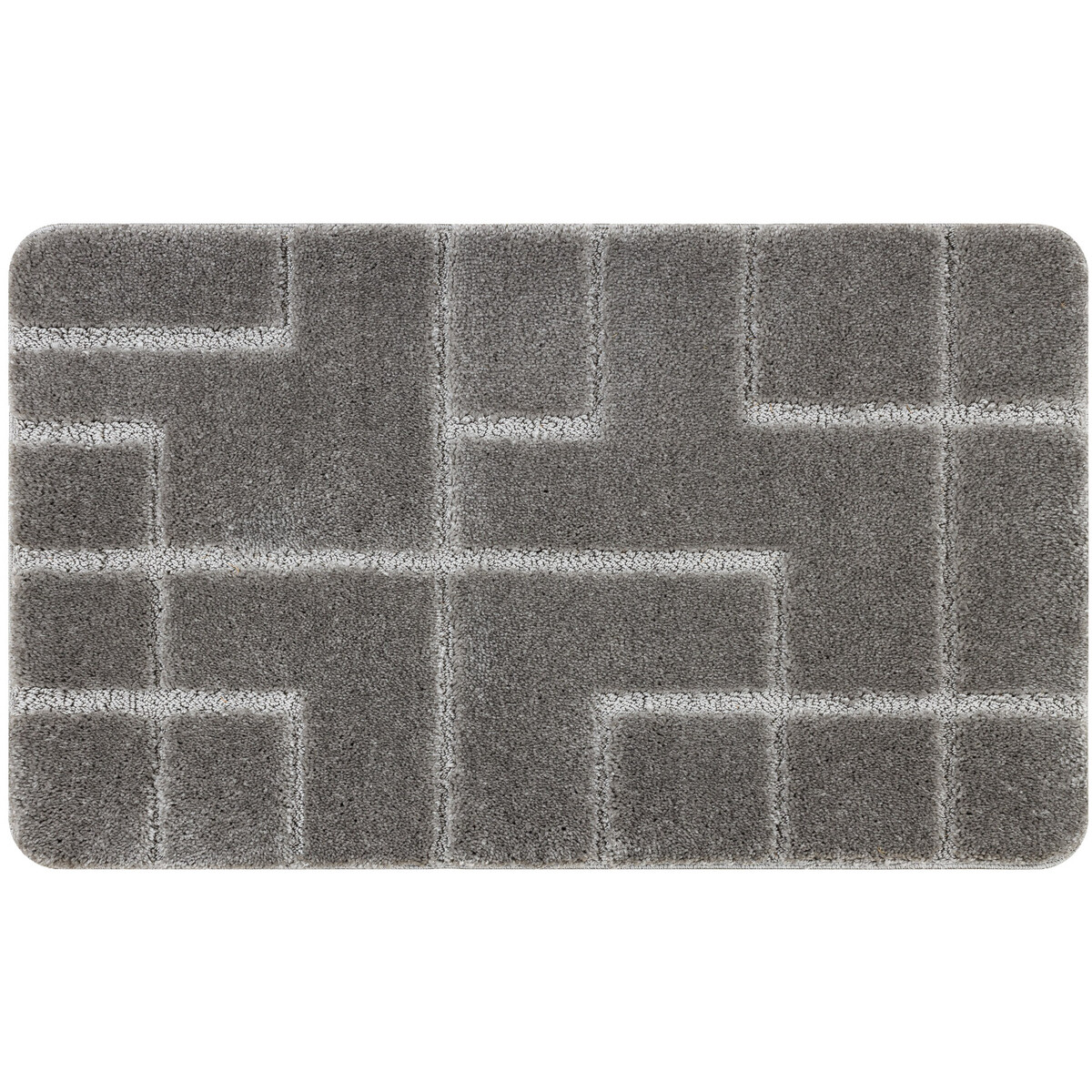 Rugsx  Koupelnový koberec SUPREME LINES, linky, protiskl 50x80 cm  Šedá