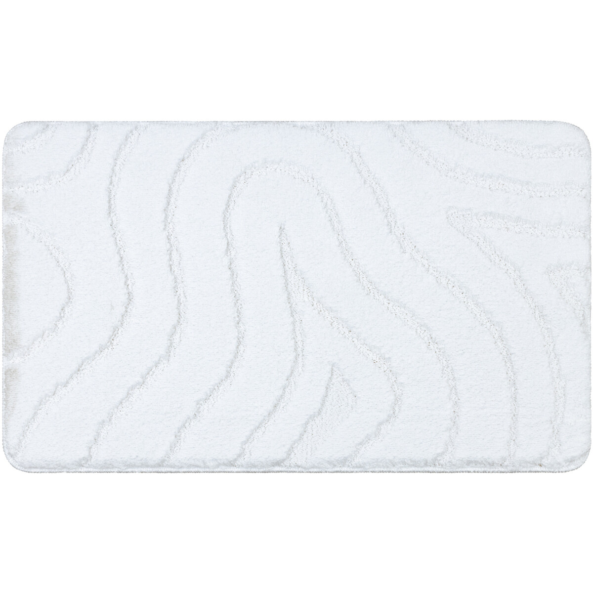 Rugsx  Koupelnový koberec SUPREME WAVES, vlny, protisklu 50x80 cm  Bílá