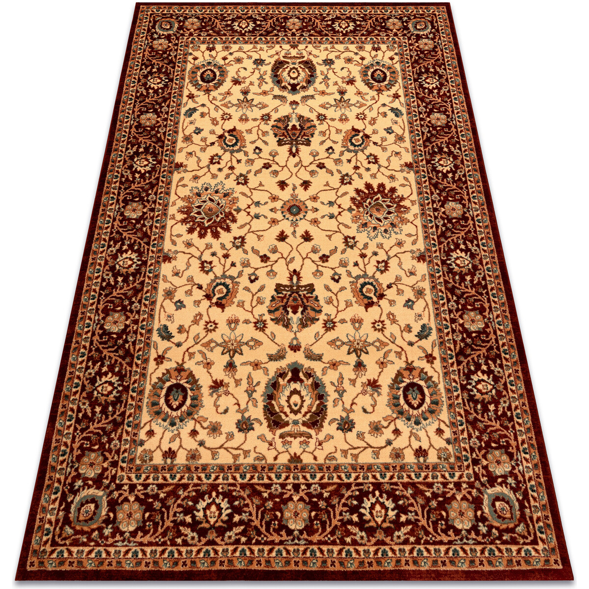 Rugsx  Koberec KASHQAI 4303 106 Květiny, rám béžový 160x240 cm  Béžová