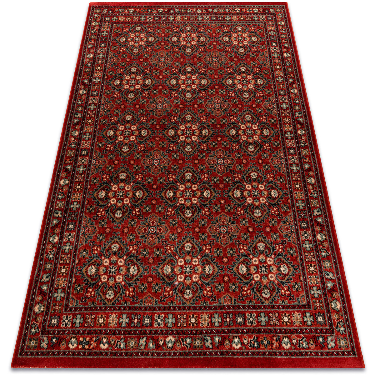 Rugsx  Koberec KASHQAI 4372 300 Květiny, rám bordó 120x170 cm  Bordó