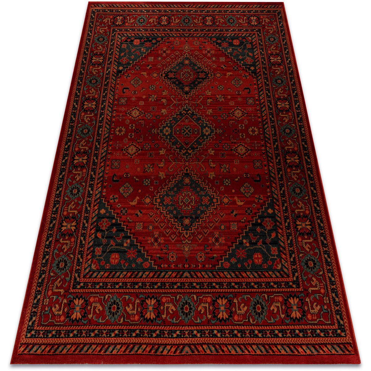 Rugsx  Koberec KASHQAI 4345 300 orientální, rám bordó 120x170 cm  Bordó