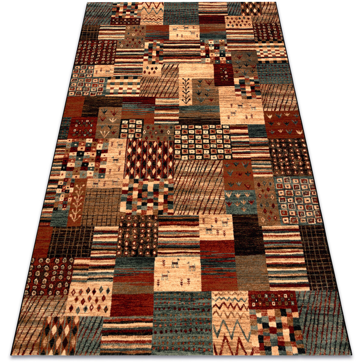 Rugsx  Koberec KASHQAI 4353 990 Patchwork terakota / 160x240 cm  Červená