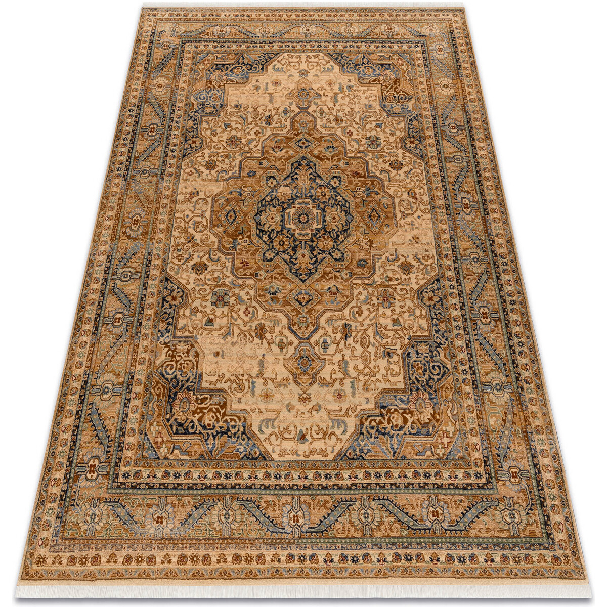 Rugsx  Koberec Wool KESHAN Ornament, rám oriental 8995/5 200x290 cm  Béžová