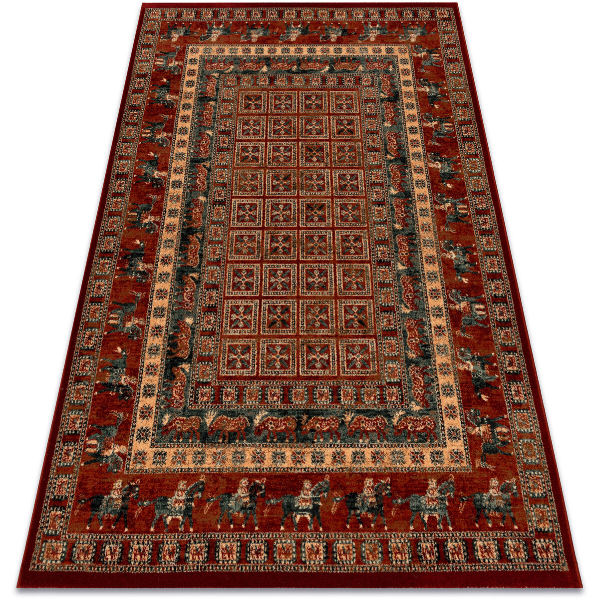Rugsx  Koberec KASHQAI 4301 300 orientální, rám terako 80x160 cm  Červená
