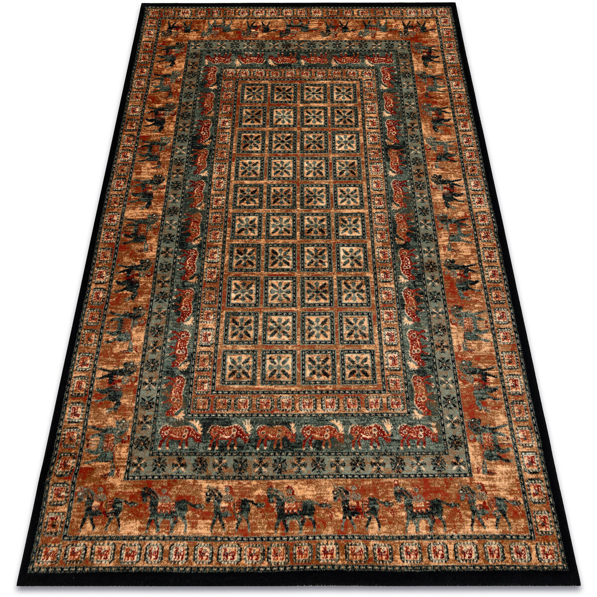 Rugsx  Koberec KASHQAI 4301 500 orientální, rám béžo 67x130 cm  Béžová