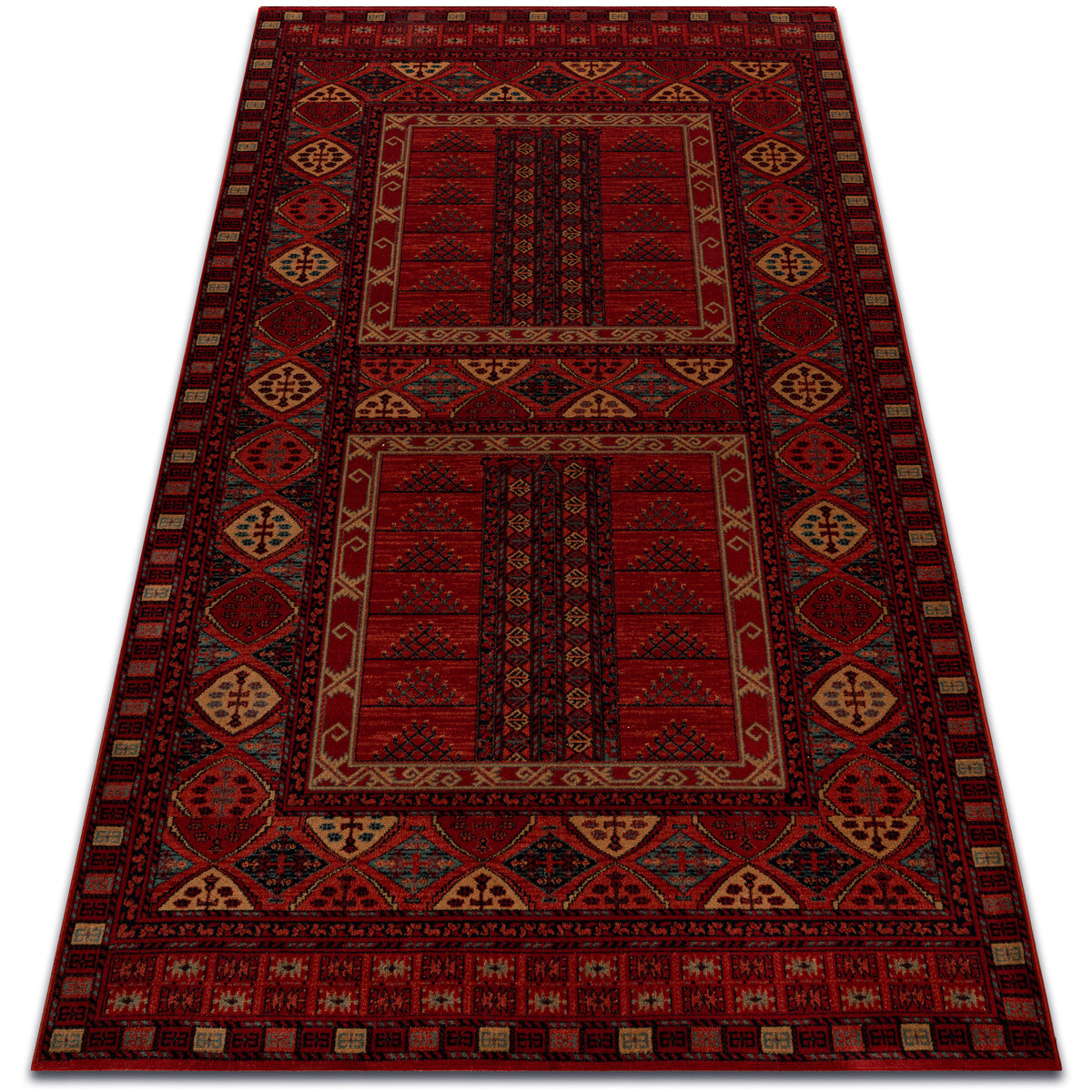 Rugsx  Koberec KASHQAI 4349 500 orientální, rám bordó 200x300 cm  Bordó