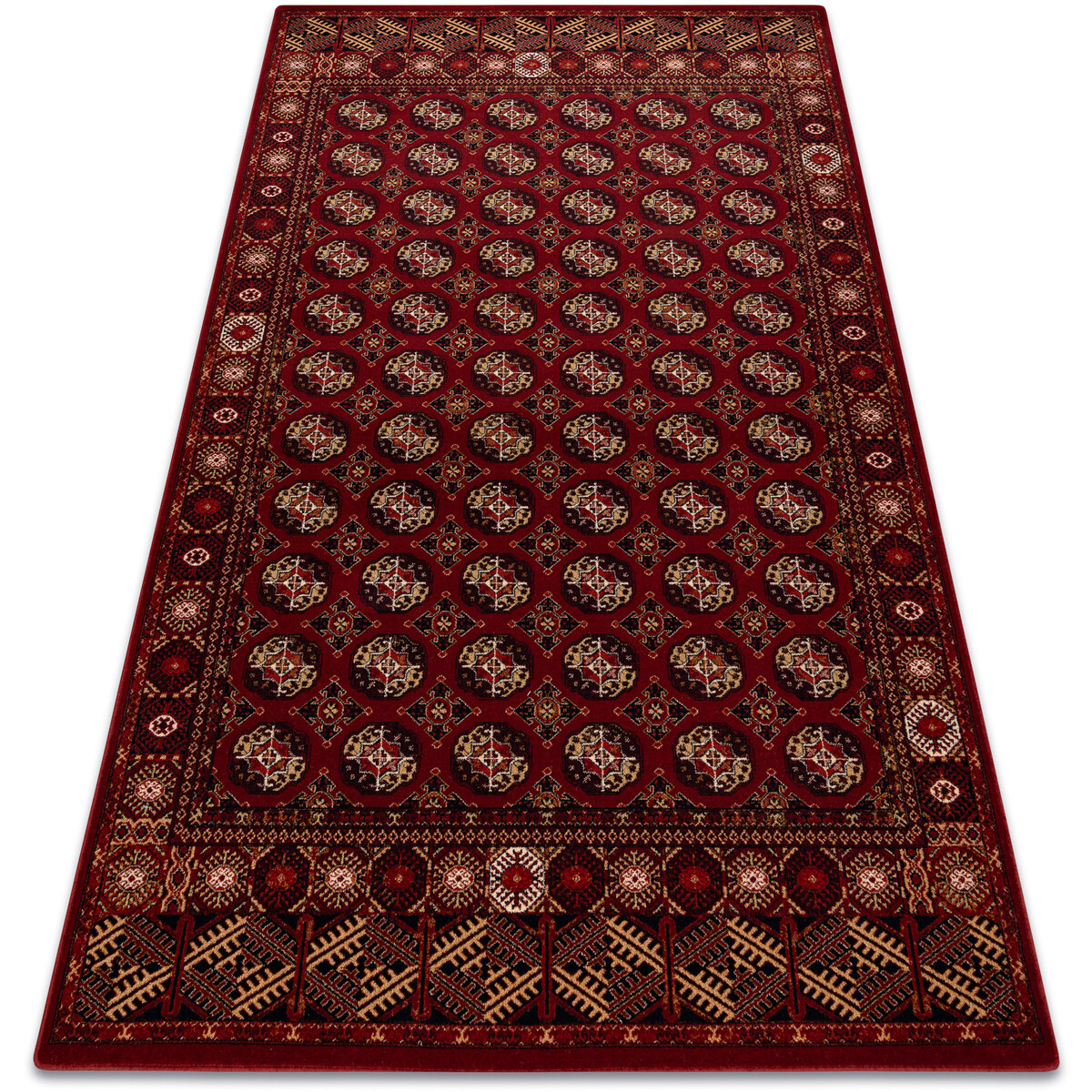Rugsx  Vlněný koberec OMEGA BUCHARA rám, kola rubín 200x300 cm  Bordó
