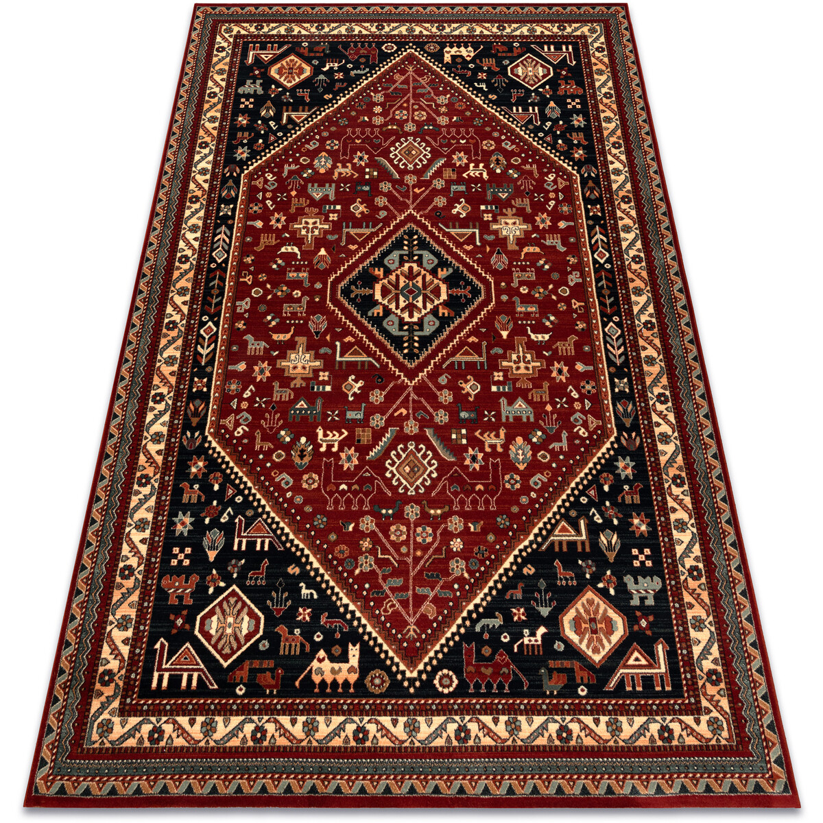 Rugsx  Koberec KASHQAI 4364 301 orientální, rám bordó 80x160 cm  Bordó