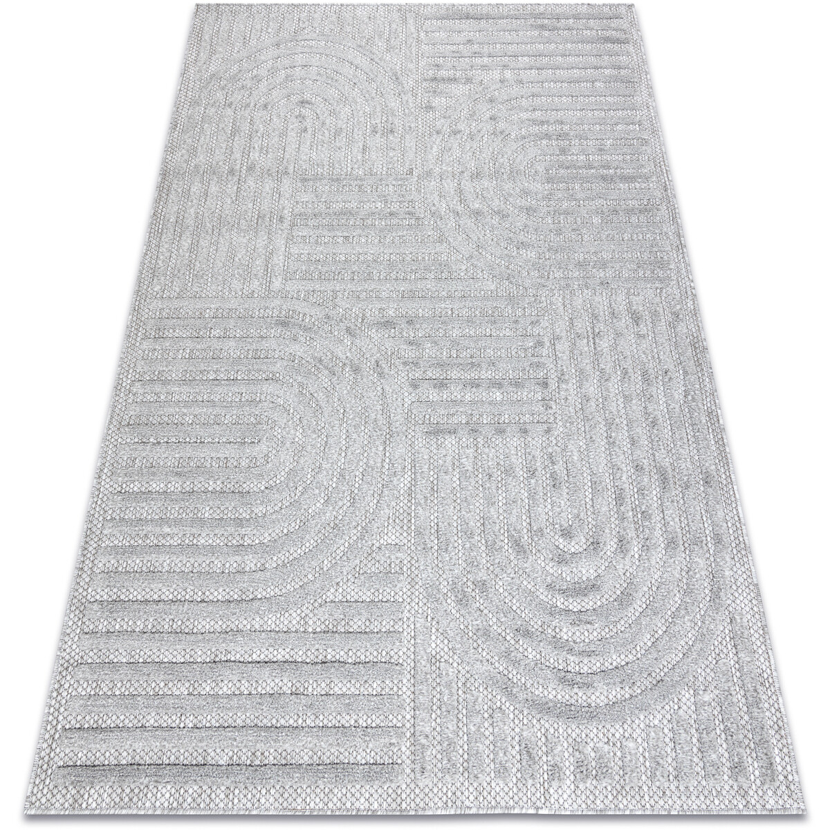 Rugsx  Koberec SANTO SISAL 0989 geometrická šedá  120x170 cm  Šedá