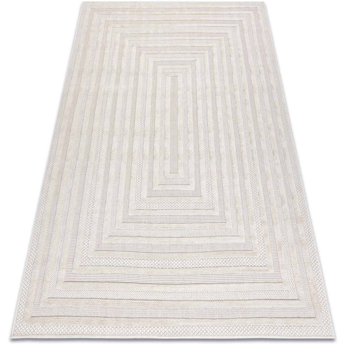 Rugsx  Koberec SANTO SISAL 0999 geometrická bílá 140x190 cm  Bílá