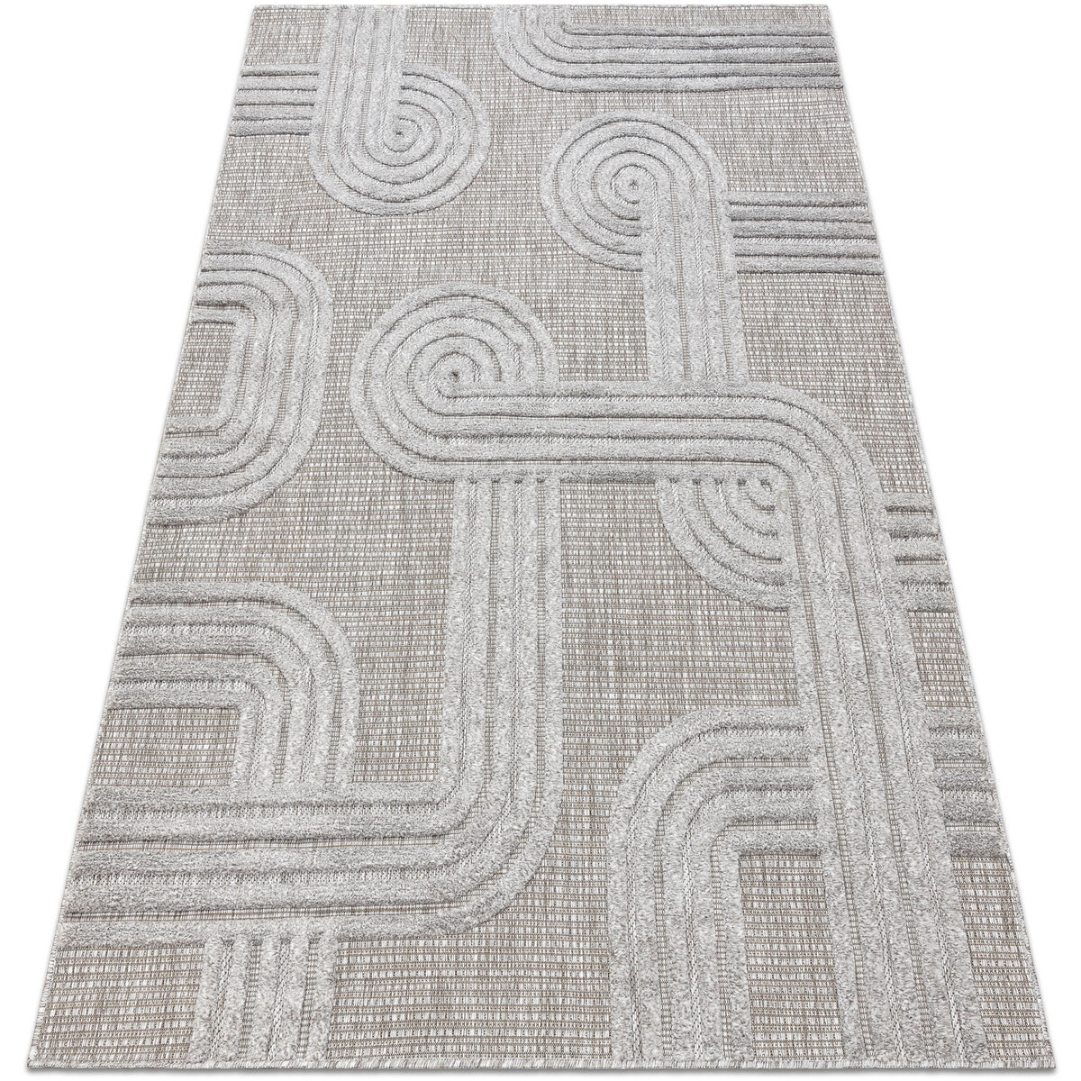 Rugsx  Koberec SANTO SISAL 1001 geometrická šedá  180x270 cm  Šedá