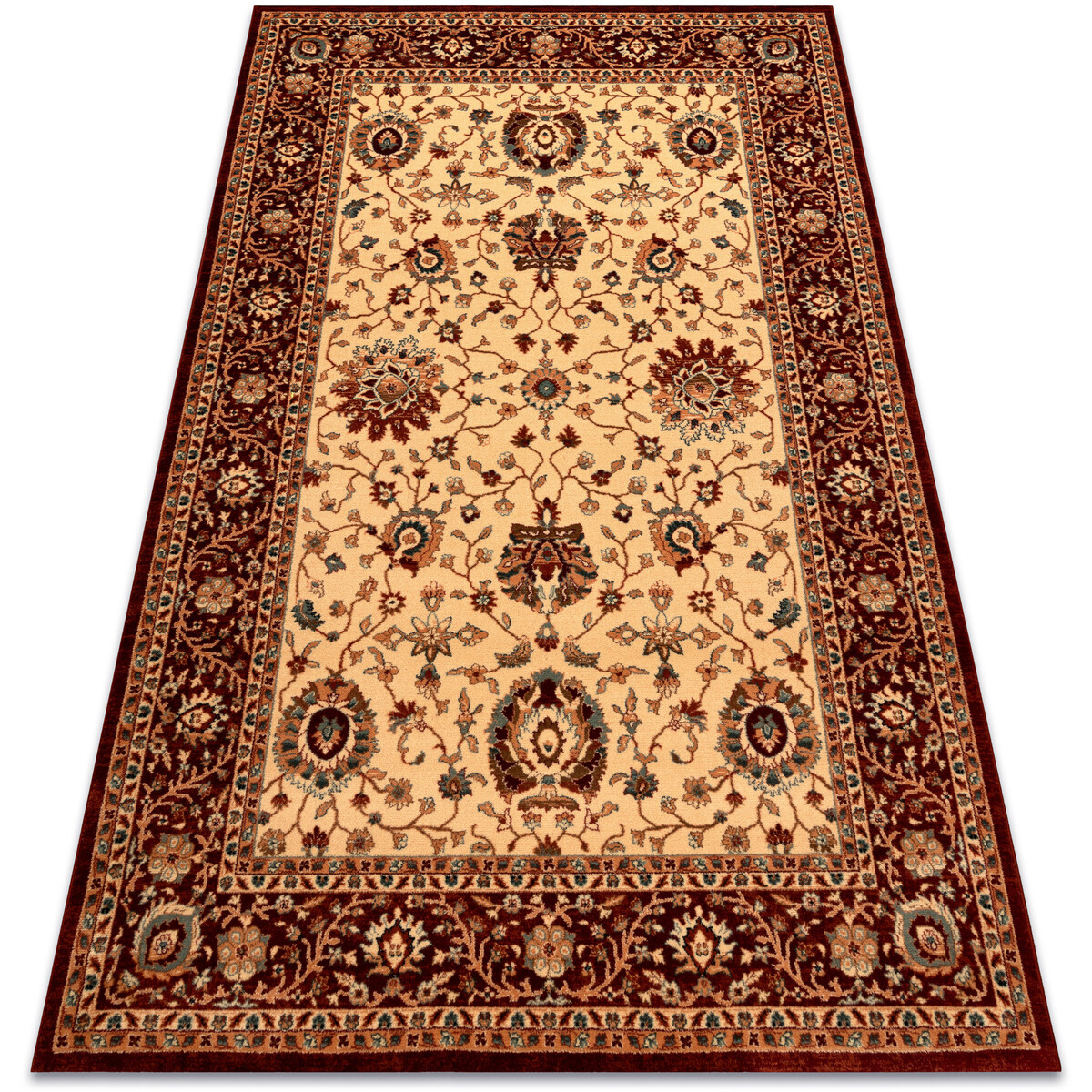 Rugsx  Koberec KASHQAI 4303 106 Květiny, rám béžový 200x300 cm  Béžová