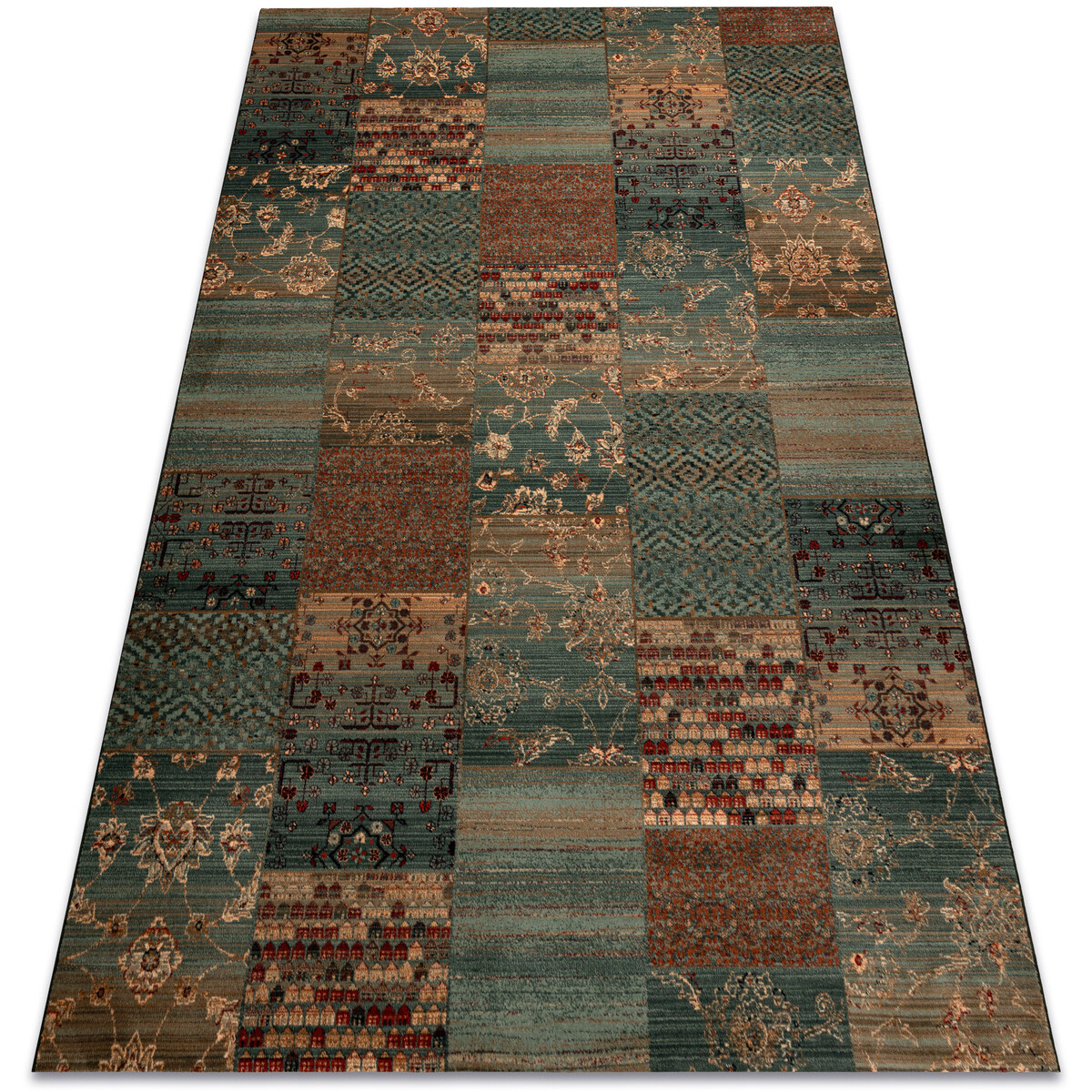 Rugsx  Koberec KASHQAI 4327 400 Patchwork zelená 80x160 cm  Zelená