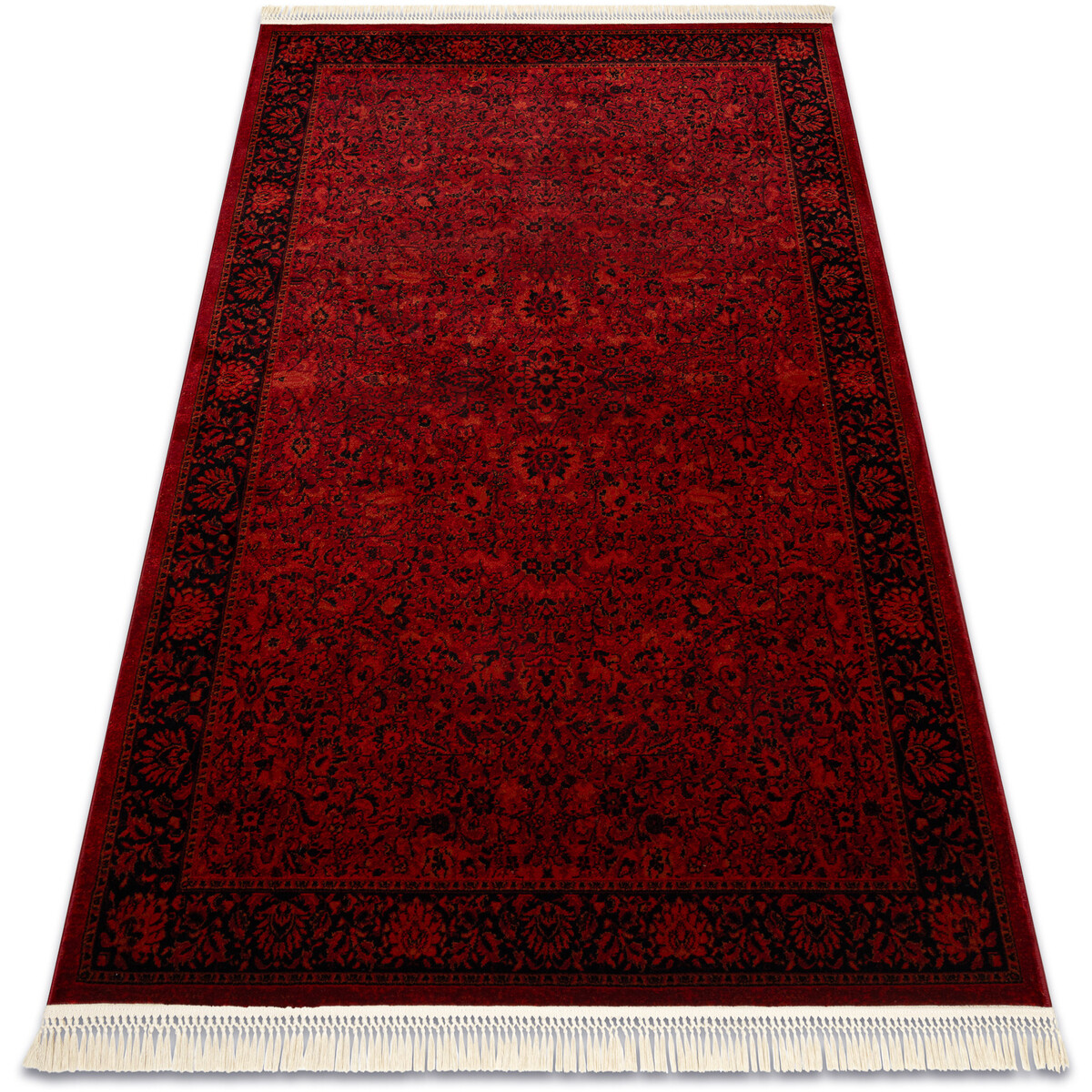 Rugsx  ORIENT 5125 koberec vínová / černá Rám, 200x290 cm  Bordó