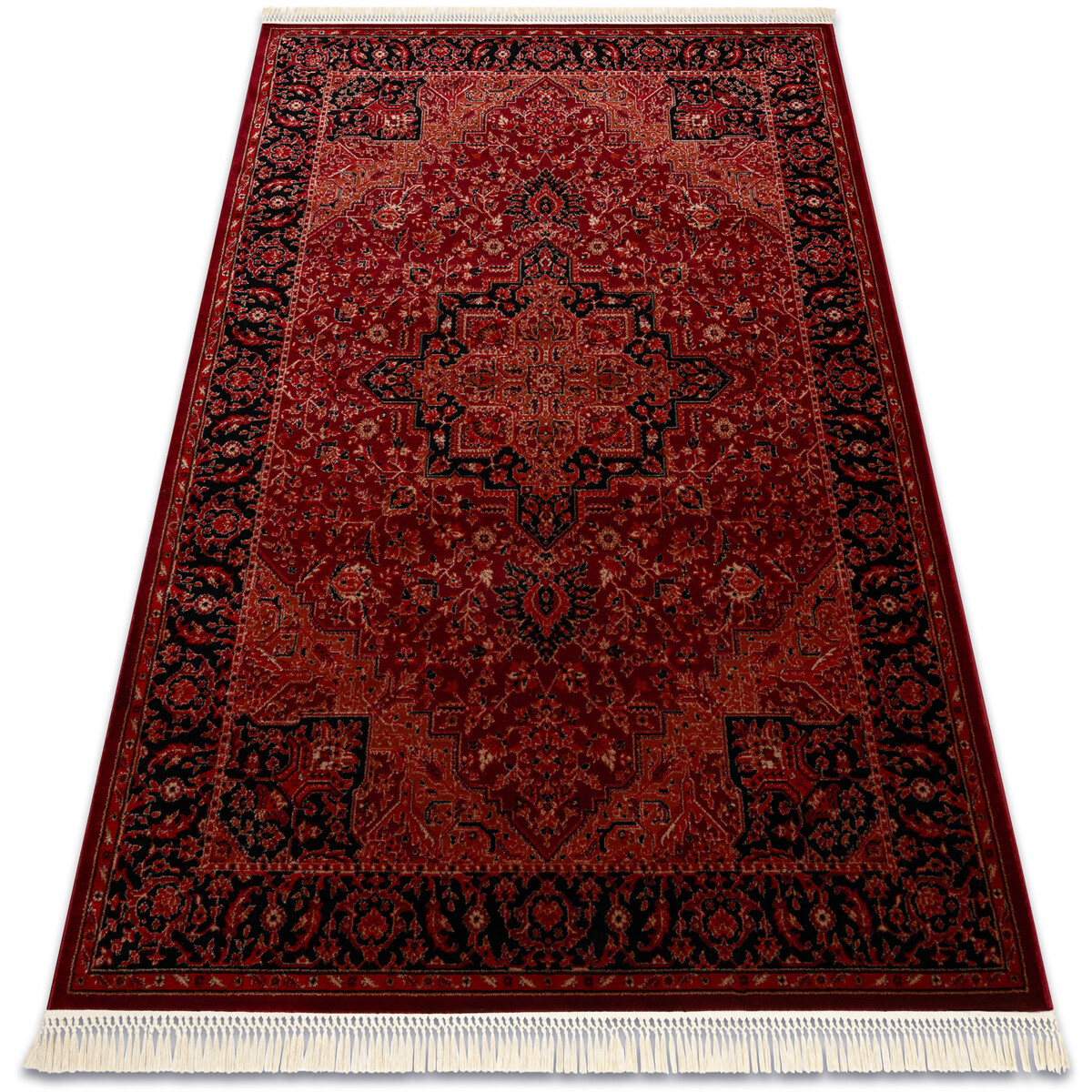 Rugsx  ORIENT Y307 koberec vínová / černá Rám, 200x290 cm  Bordó