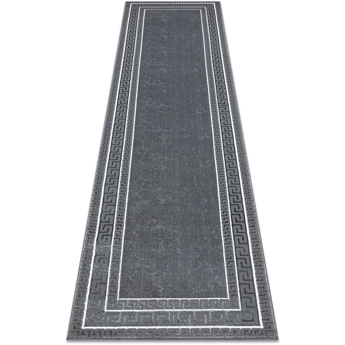 Rugsx  Koberec, běhoun ALLURE 1960 řecký klíč, rám 70x200 cm  Šedá