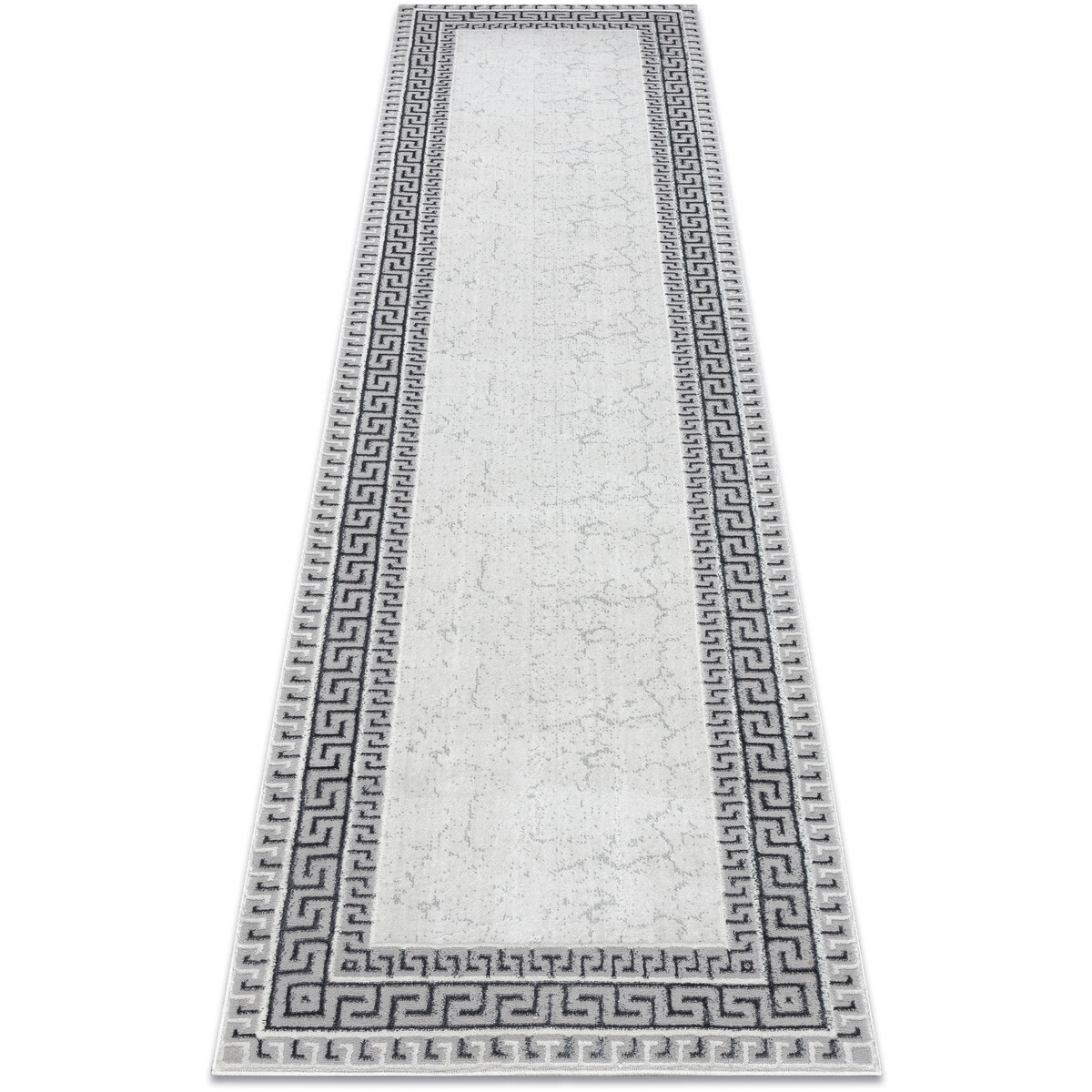 Rugsx  Koberec, běhoun ALLURE 1960 řecký klíč, rám 80x200 cm  Bílá