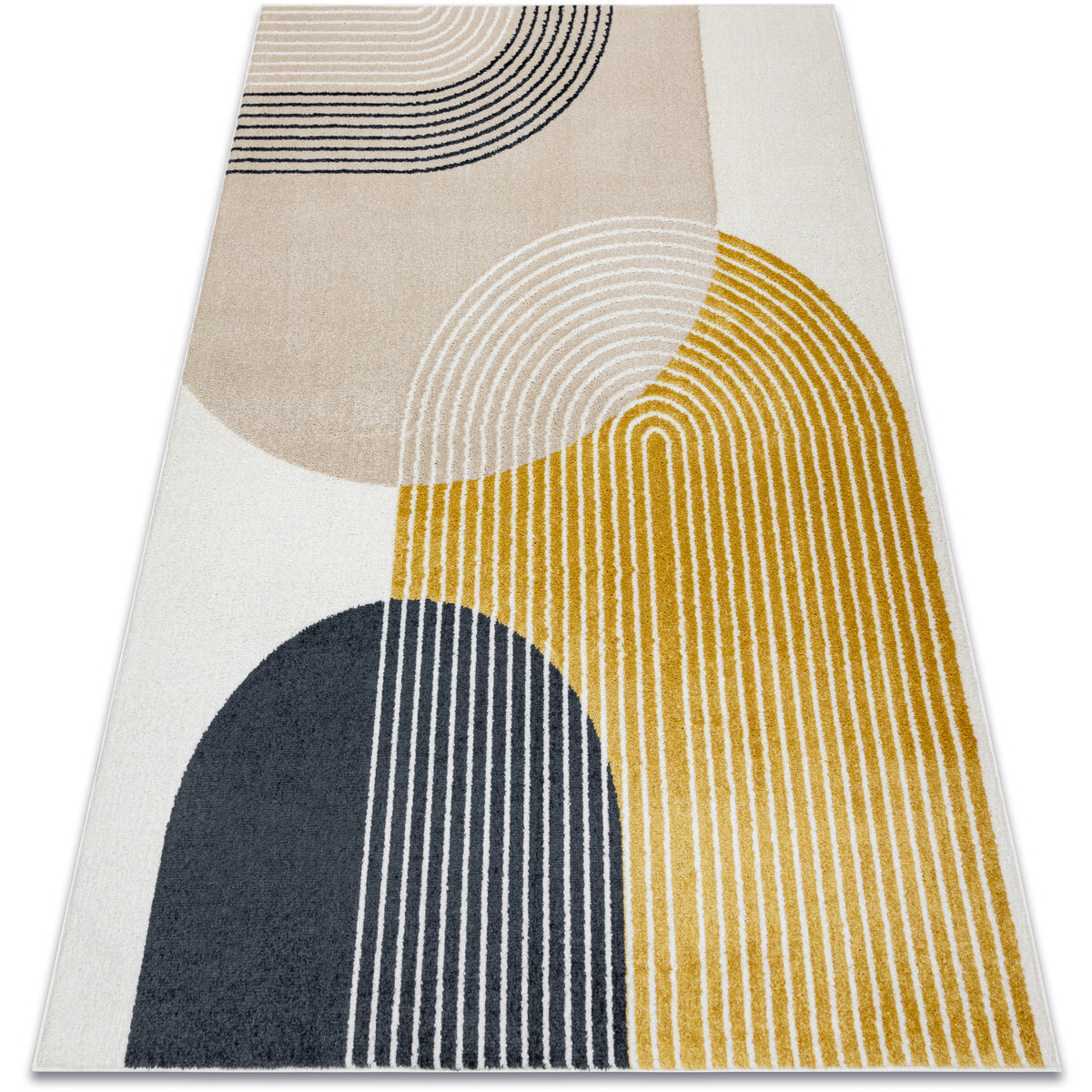 Rugsx  Koberec FUSION 0240 krémová / žlutá - 180x270 cm  Béžová