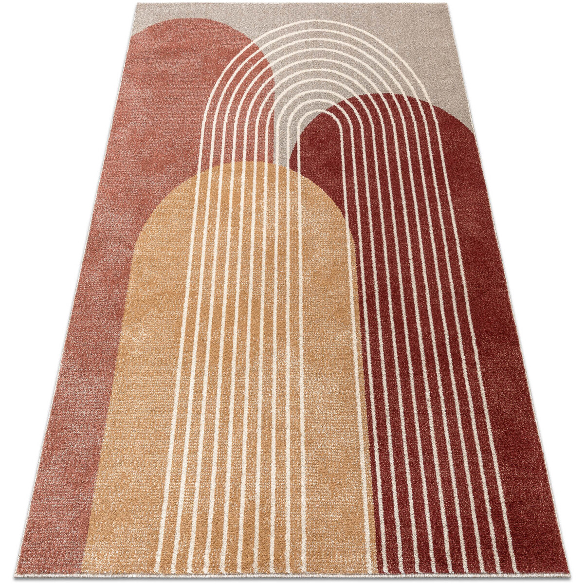 Rugsx  Koberec FUSION 0810 béžový / terakota - 240x330 cm  Béžová