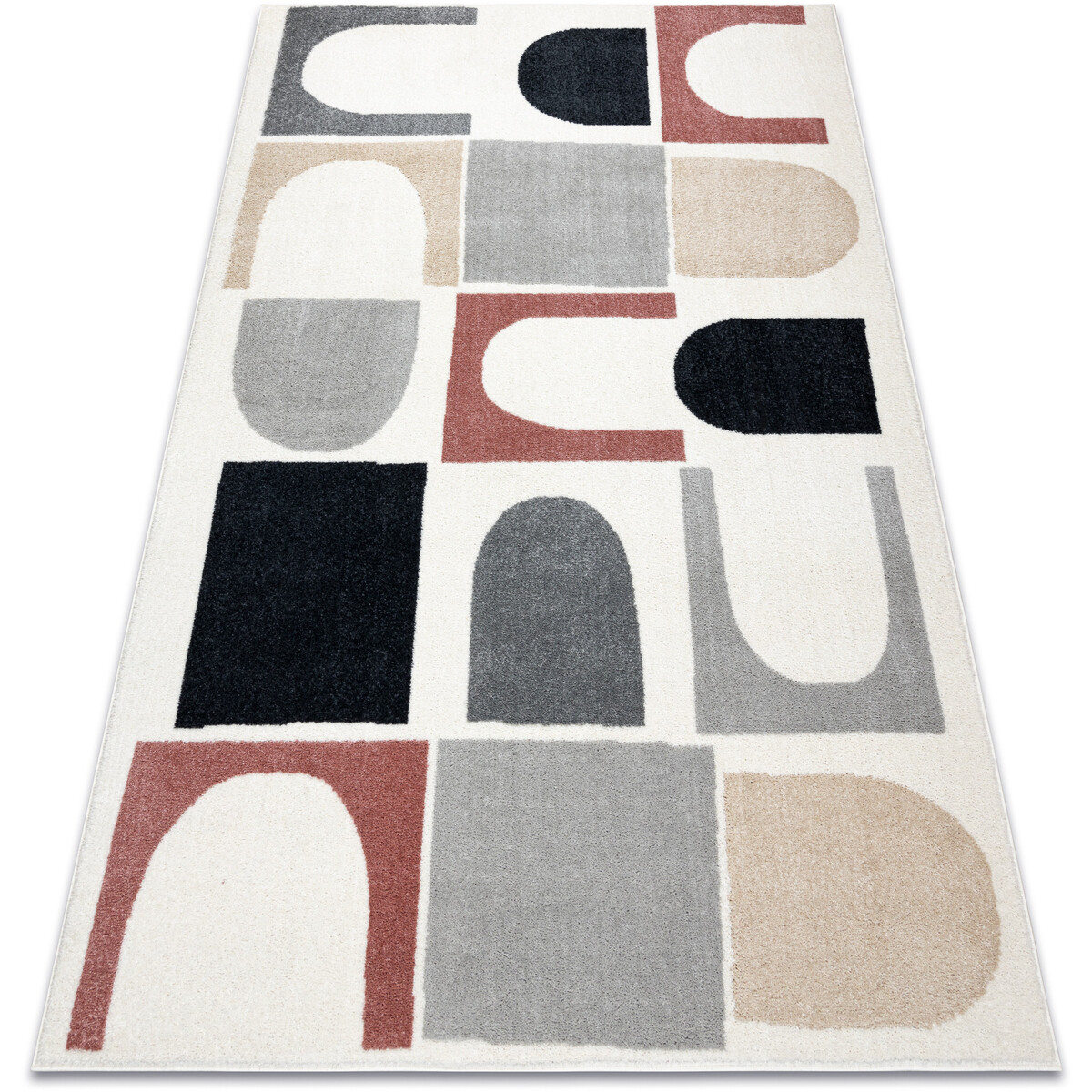 Rugsx  Koberec FUSION 0213 bílá / tmavě růžová 80x150 cm  Bílá