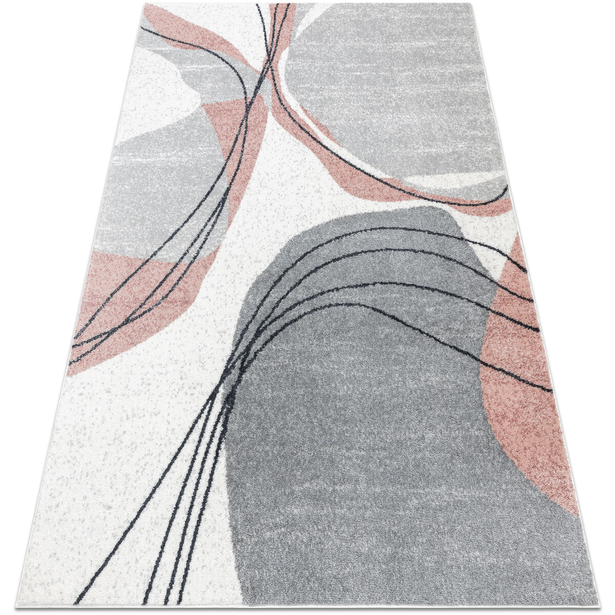 Rugsx  Koberec FUSION 5868 bílá / tmavě růžová 120x170 cm  Bílá