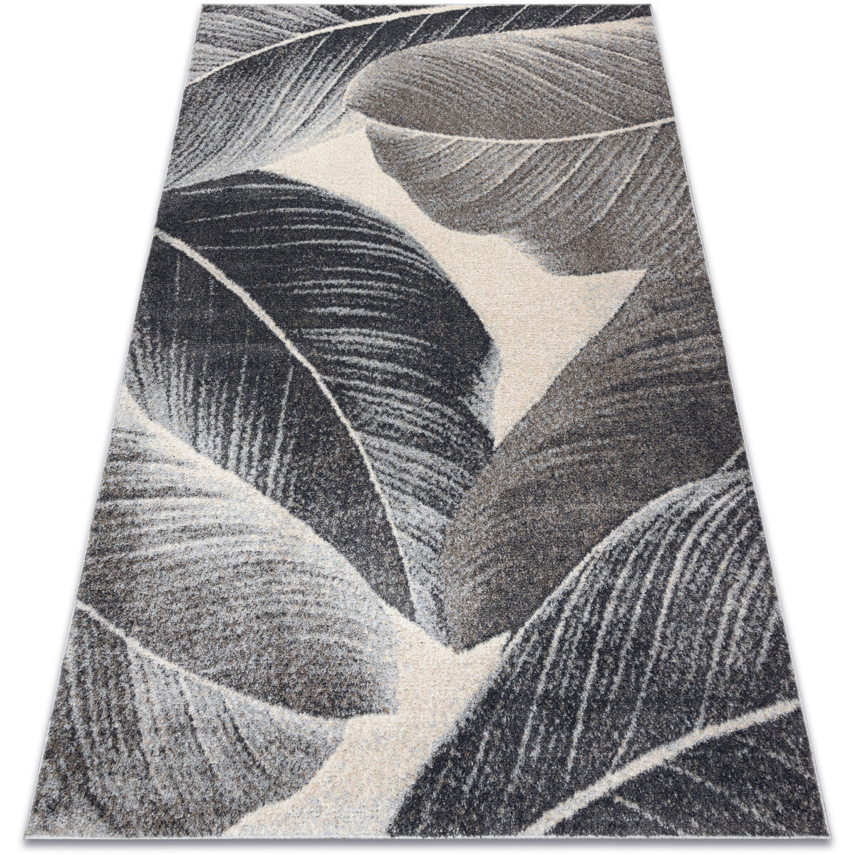 Rugsx  Koberec FUSION 8912 tmavošedý - Peří, moderní 120x170 cm  Šedá