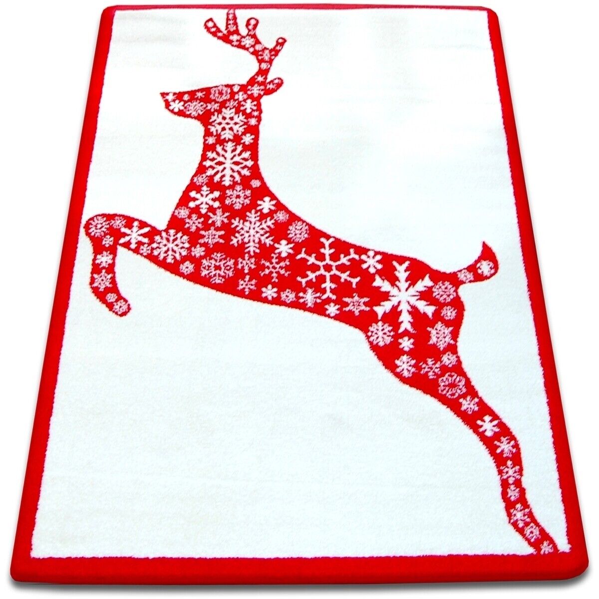 Rugsx  Koberec XMAS - F790 krémový/ červená 133x190 cm  Červená