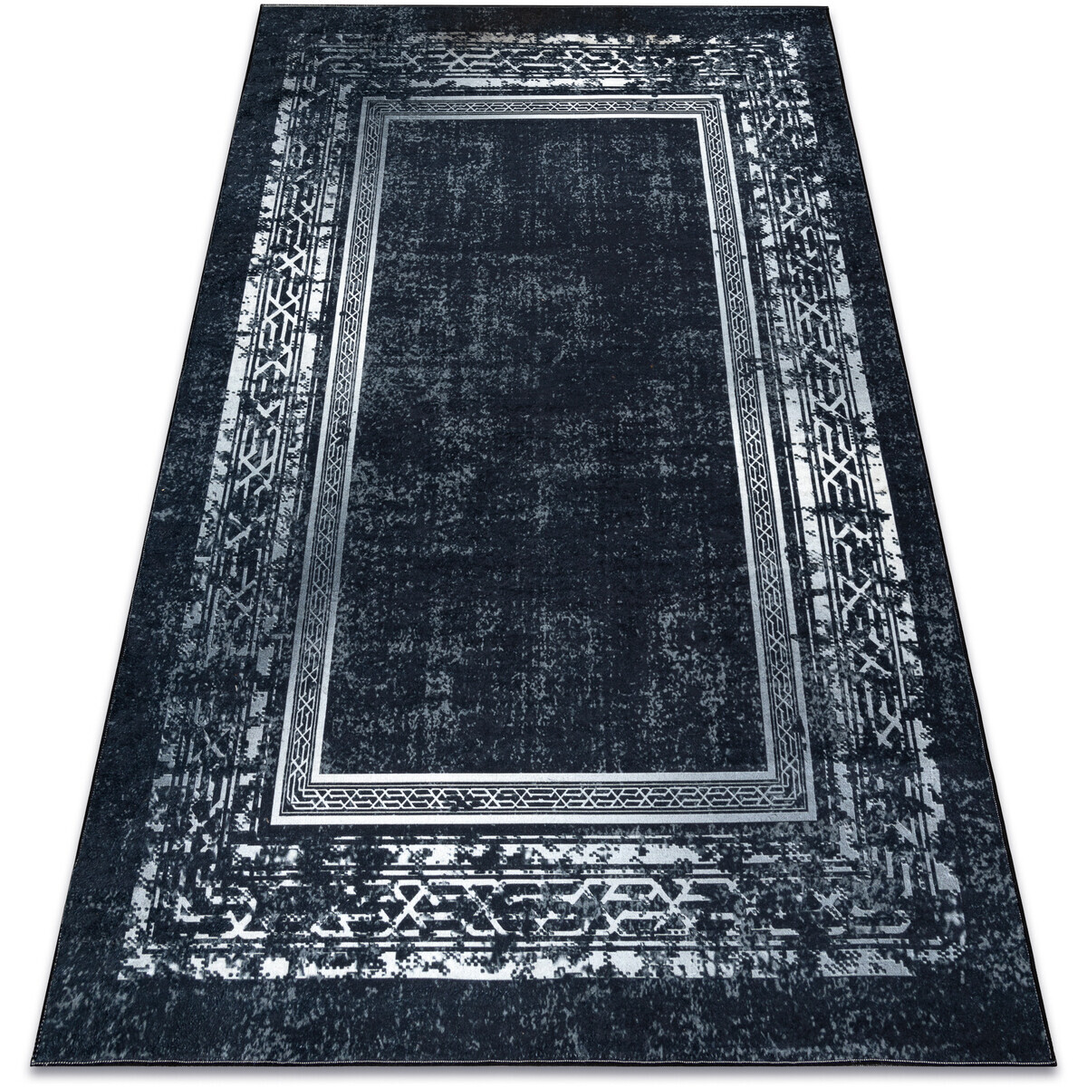 Rugsx  ANDRE mycí kobereček 1010 vzor rámu vintage 120x170 cm  Černá