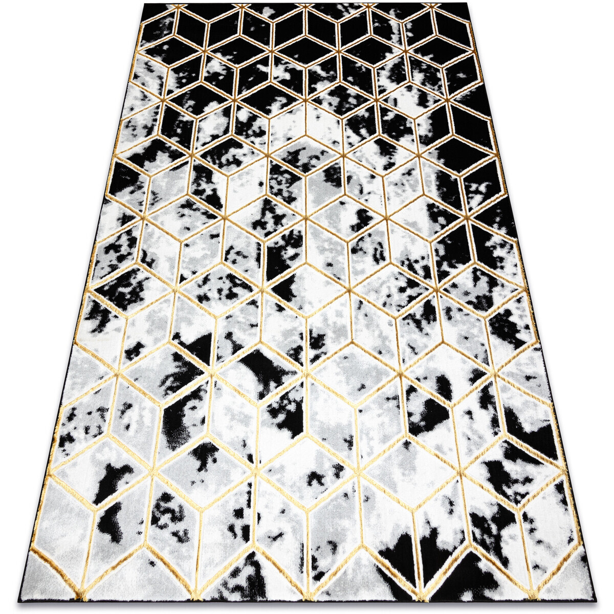 Rugsx  Koberec ALLURE 1966 Krychle 3D - Strukturální, 180x270 cm  Černá