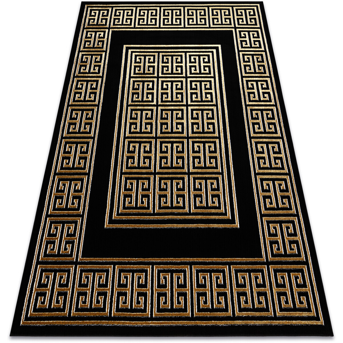 Rugsx  Koberec ALLURE 1968 řecký klíč, rám - 140x190 cm  Černá