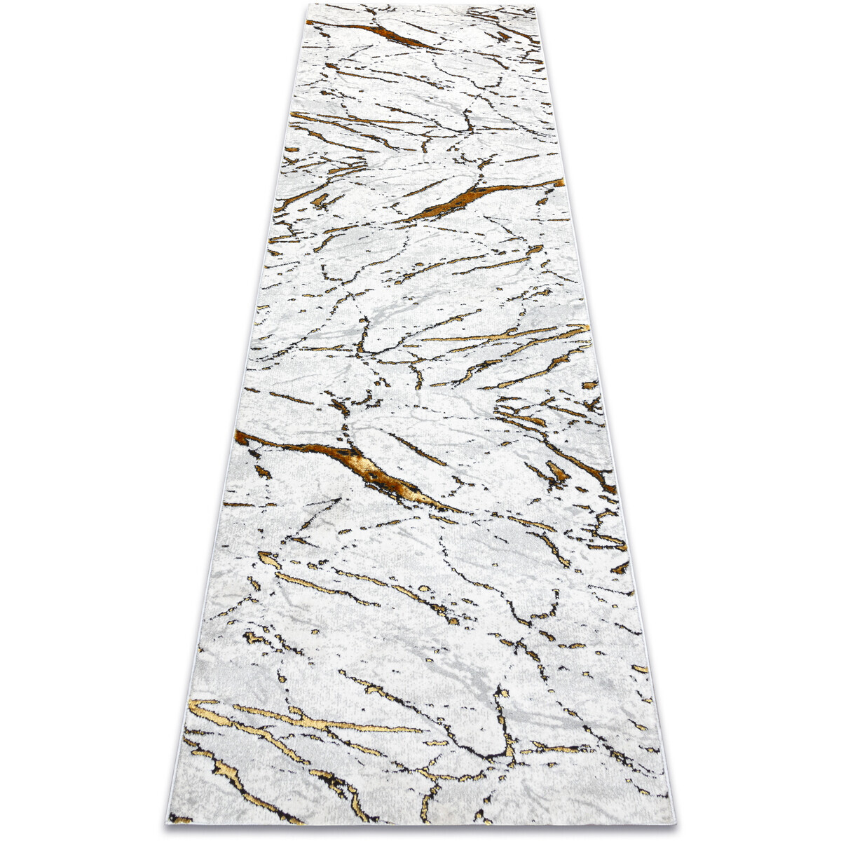 Rugsx  Koberec, běhoun ALLURE 1963 Mramor - Strukturáln 70x250 cm  Bílá