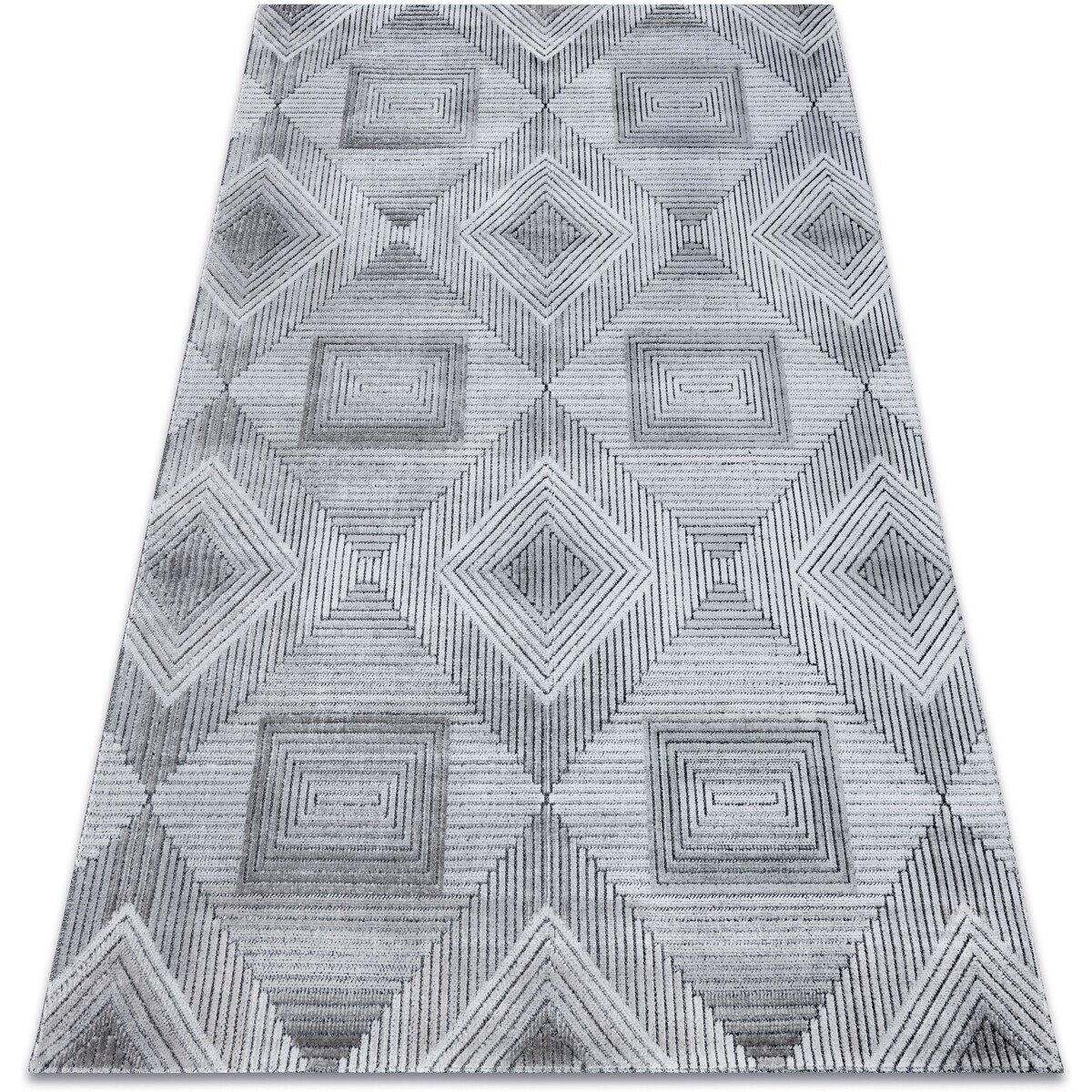 Rugsx  Koberec Strukturální SIERRA G5011ploché tkaní  120x170 cm  Šedá