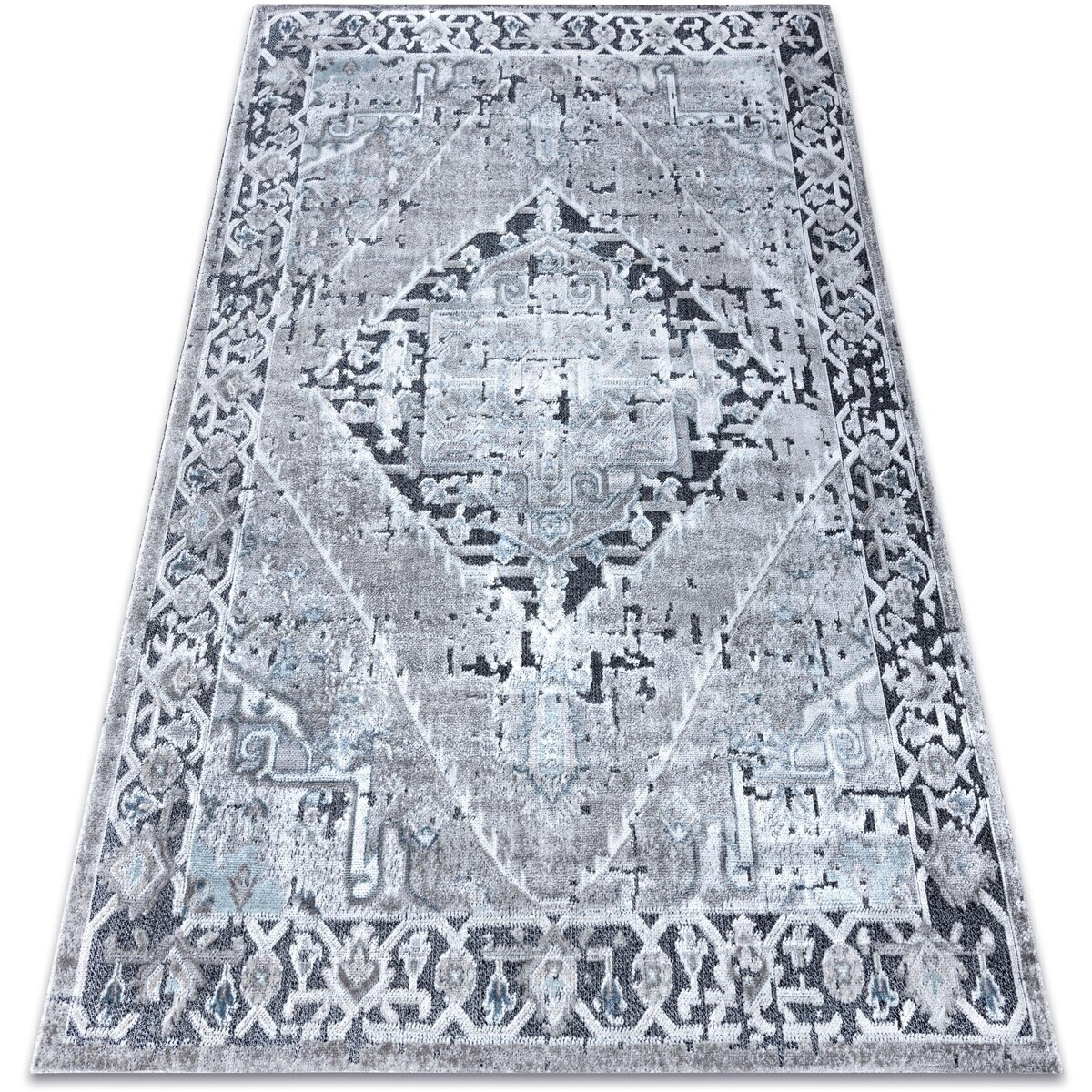 Rugsx  Koberec Strukturální SIERRA G6038 ploché tkaní 120x170 cm  Šedá