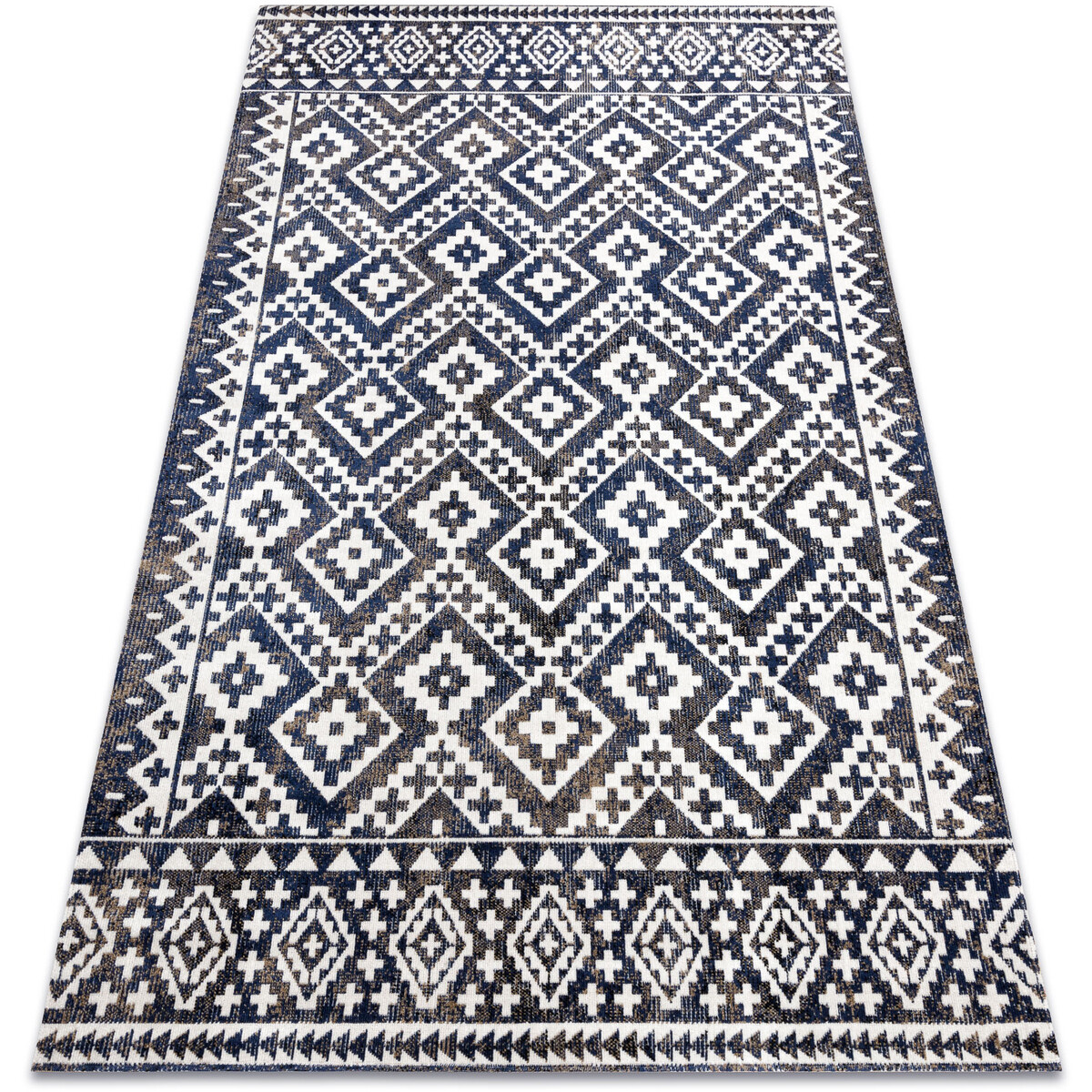 Rugsx  Moderný koberec MUNDO E0561 diamanty, cikcak 3D 120x170 cm  Šedá