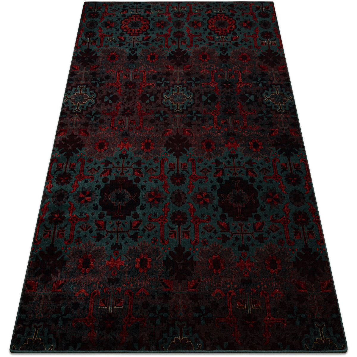 Rugsx  Vlněný koberec OMEGA KARAJA květiny rubín 200x300 cm  Červená