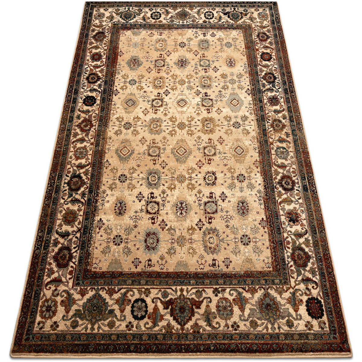 Rugsx  Vlněný koberec OMEGA AVILA Ornament rám písek 200x300 cm  Béžová