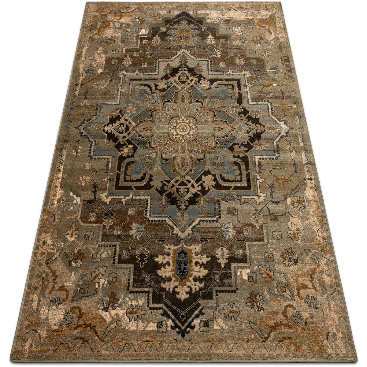 Rugsx  Vlněný koberec OMEGA ABBAS Vintage, růžice cog 200x300 cm  Béžová