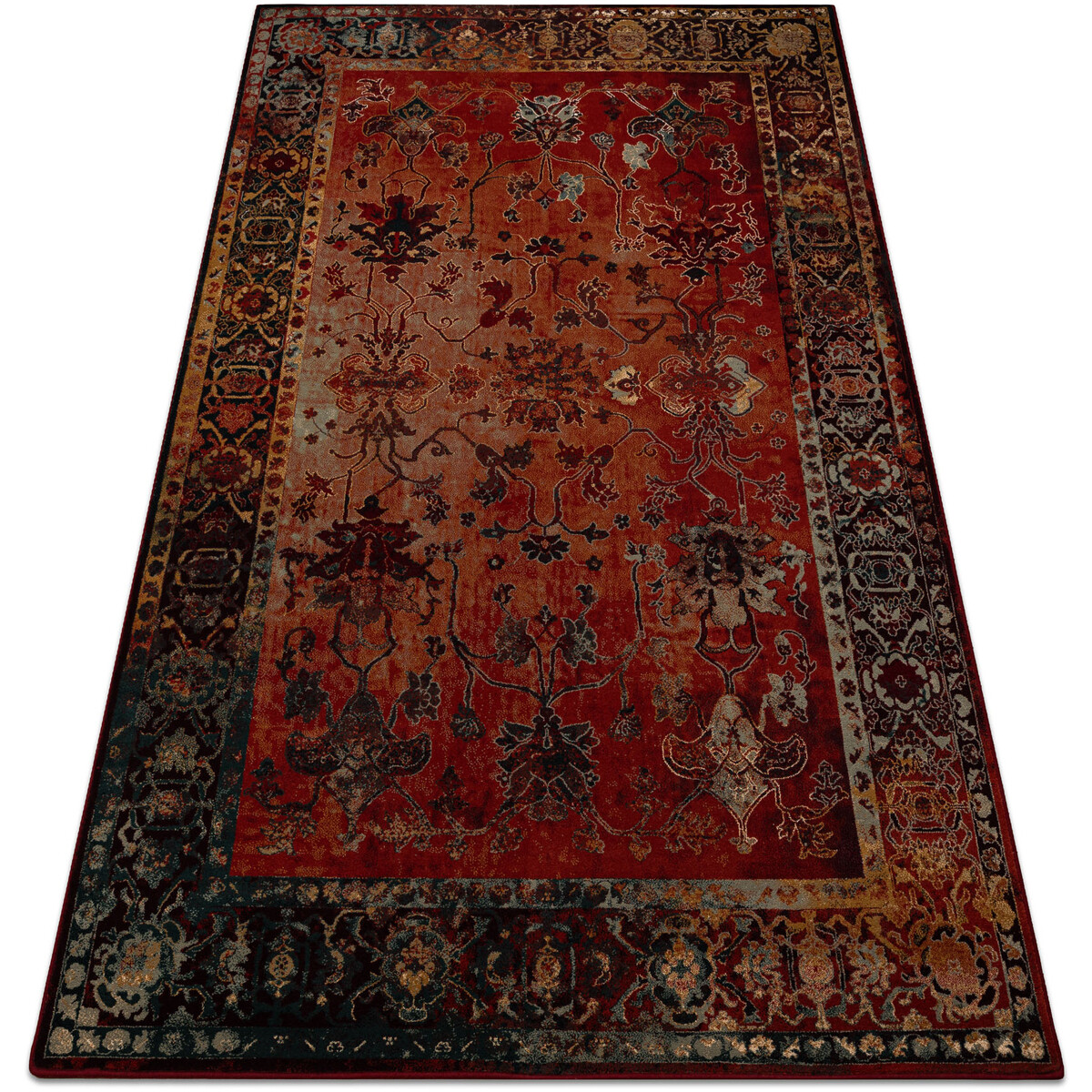 Rugsx  Vlněný koberec POLONIA BODRUM Ornament, rám rub 200x300 cm  Červená