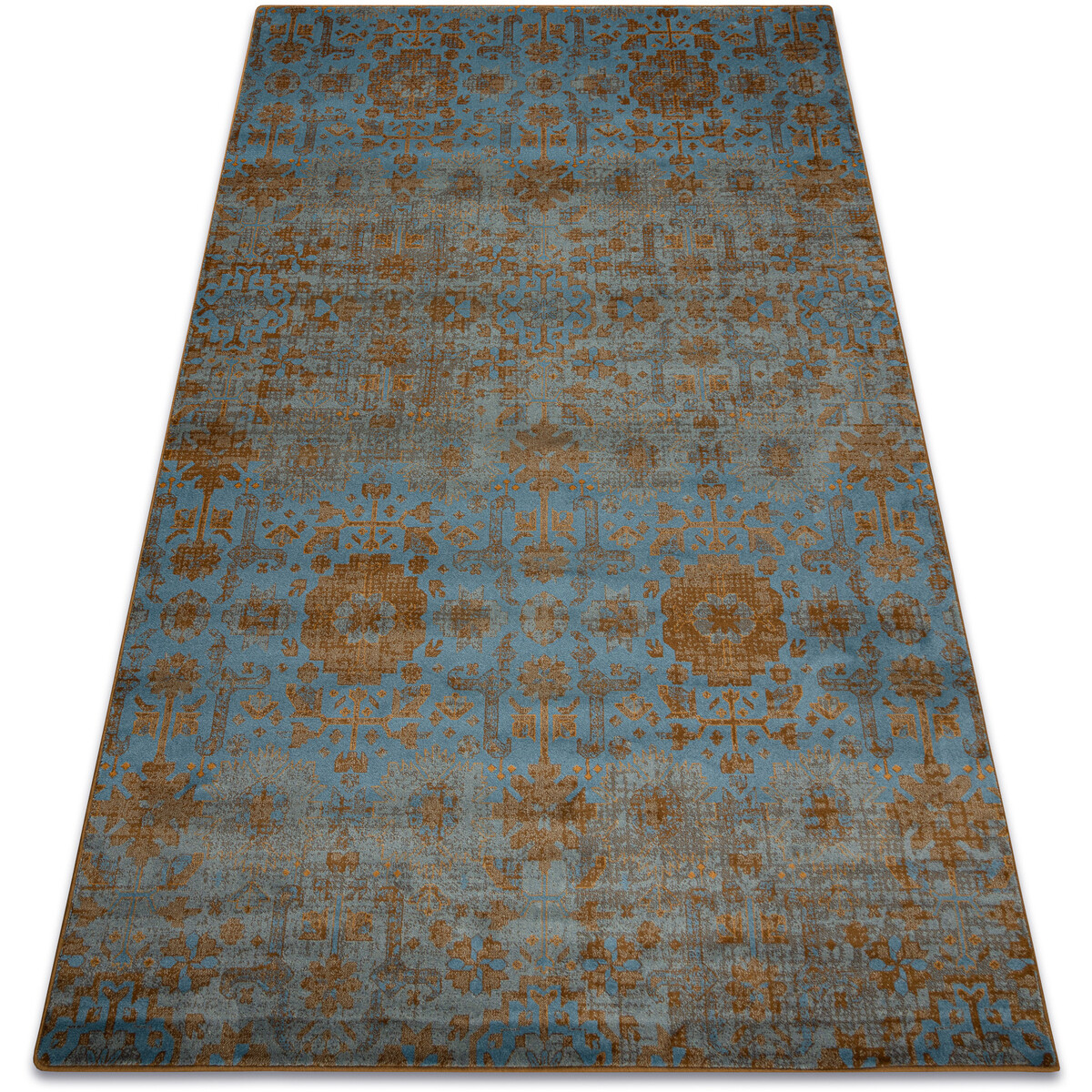 Rugsx  Vlněný koberec OMEGA KARAJA květiny mosaz, zlat 200x300 cm  Zlatá