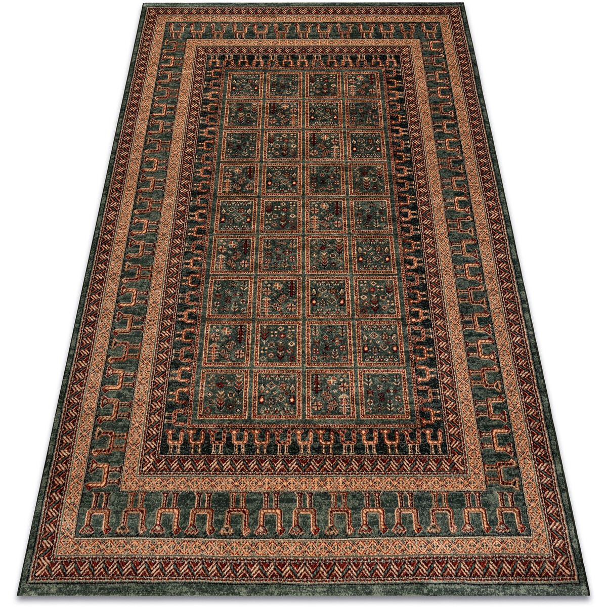 Rugsx  Koberec KASHQAI 4349 400 orientální, rám zelenà240x340 cm  Zelená