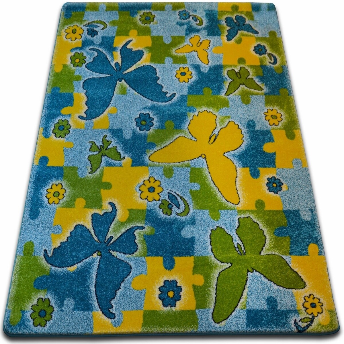 Rugsx  Koberec KIDS MOTÝL modrý C429 120x170 cm  Modrá