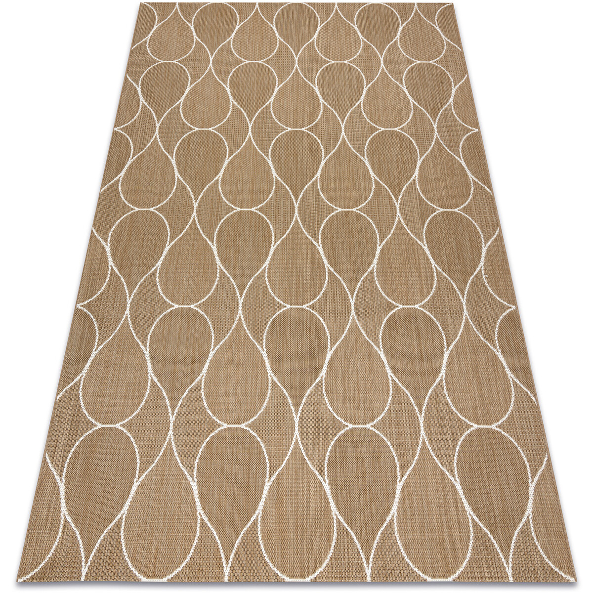 Rugsx  FLAT 49379265 Sisalový koberec Kapky - přírodnà200x290 cm  Béžová