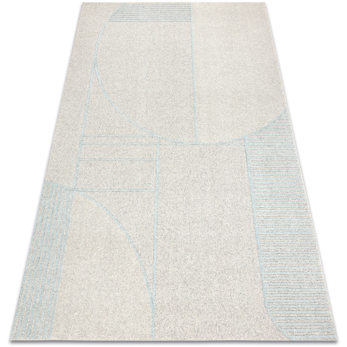 Rugsx  Vlněný koberec FLUX 461.14.AE120 OSTA - Geometri 160x230 cm  Šedá