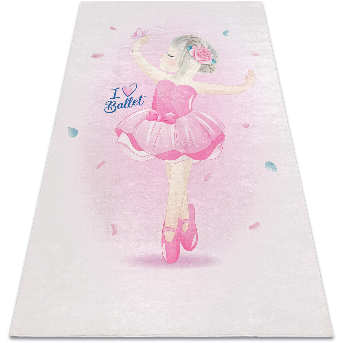 Rugsx  BAMBINO 42830 mycí kobereček Balerína pro děti 200x290 cm  Růžová