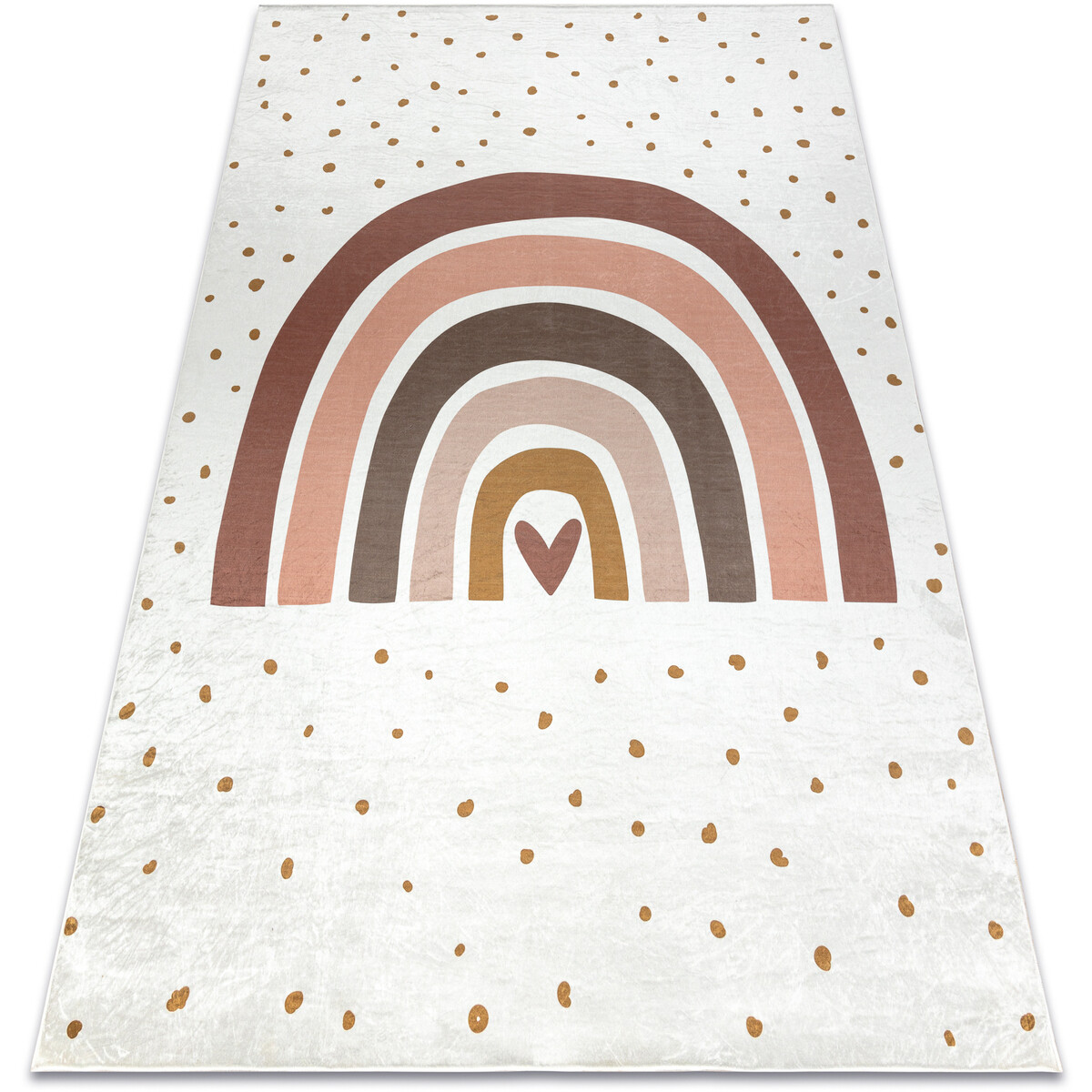 Rugsx  BAMBINO 46960 mycí kobereček Duha, tečky pro 140x200 cm  Bílá