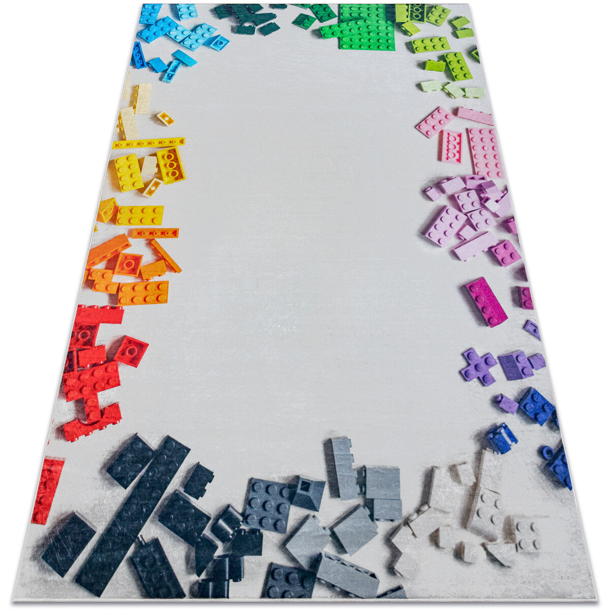 Rugsx  BAMBINO 38480 mycí kobereček Stavebnice pro dět 120x170 cm  Šedá